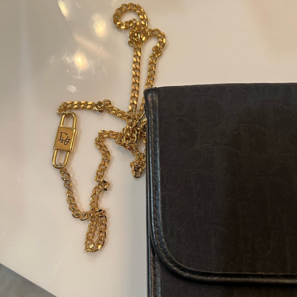 Dior Monogram Black Clutch, authentic - Picture 4 of 9